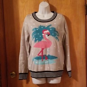 Tipsy Elves Flamingo Christmas sweater